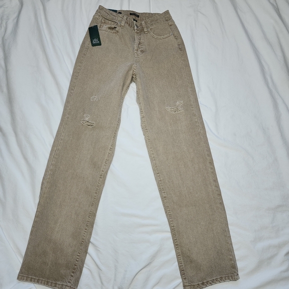 Wild Fable tan distressed women's jeans, size 0. - Picture 2 of 9